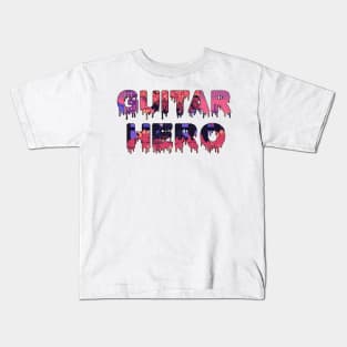 Guitar hero-typography fullcolor design Kids T-Shirt